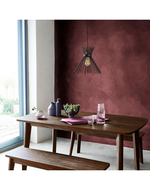 Suspension Kirpi noire - 34x131 cm