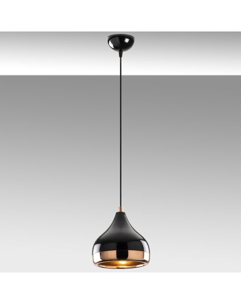 Suspension Yildo noir/cuivre - 17x112 cm