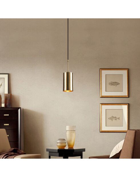 Suspension Kem noir/doré - 9x124 cm