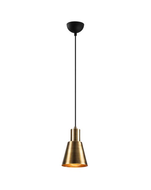Kem zwart/gouden hanglamp - 14x114 cm