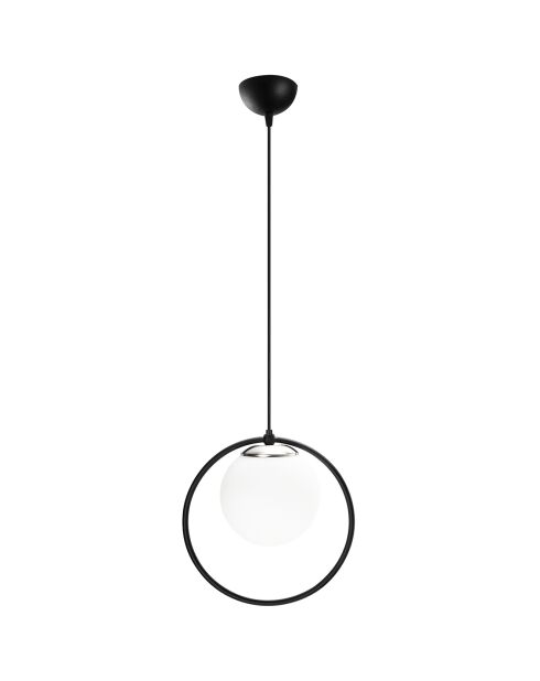 Dolunay zwart/witte hanglamp - 26x15x126 cm