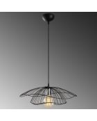 Lampadario-sospensione Tel nero - 50x111 cm