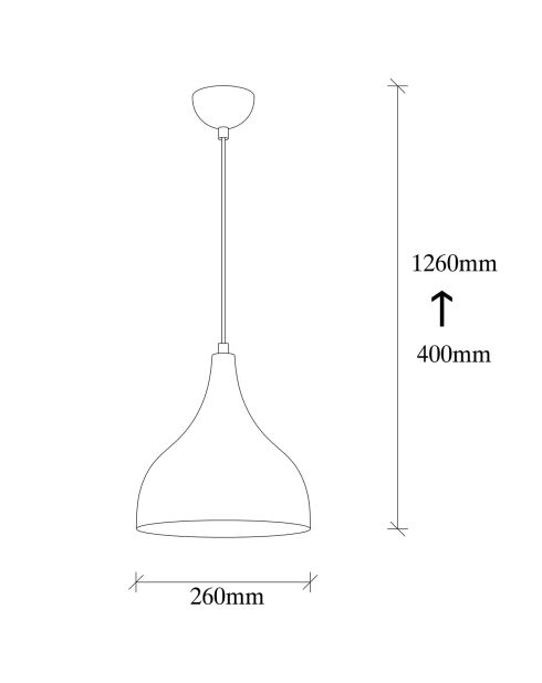 Suspension Saglam noir/doré - 26x126 cm