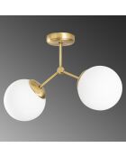 Suspension Damar jaune/blanc - 44x15x28 cm