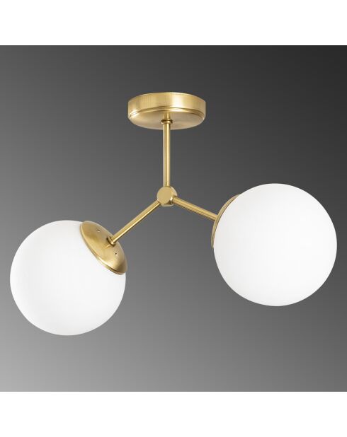 Suspension Damar jaune/blanc - 44x15x28 cm