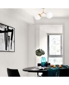 Suspension Damar jaune/blanc - 44x15x28 cm