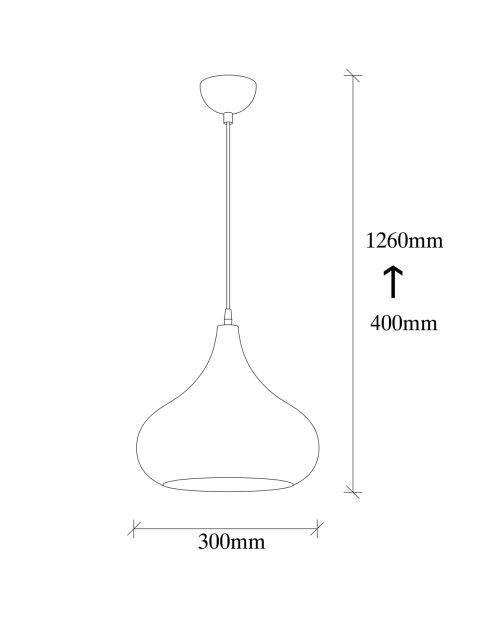 Suspension Saglam noir/doré - 30x126 cm