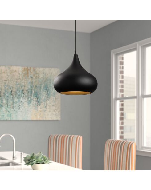 Suspension Saglam noir/doré - 30x126 cm