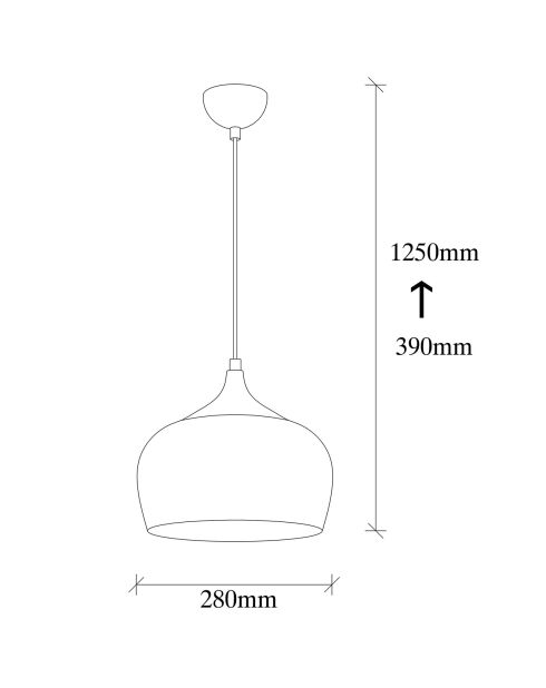 Suspension Saglam cuivre/doré - 28x125 cm