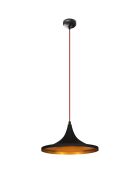 Suspension Elmas noir/rouge - 35x117 cm
