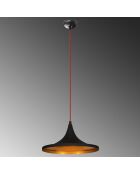 Suspension Elmas noir/rouge - 35x117 cm