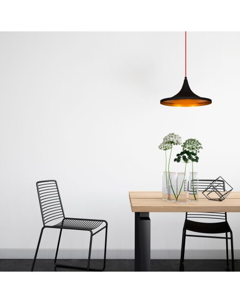 Suspension Elmas noir/rouge - 35x117 cm