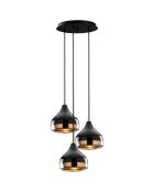 Suspension Yildo noir/cuivre - 37x111 cm