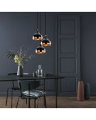 Suspension Yildo noir/cuivre - 37x111 cm