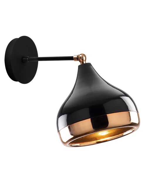 Applique Murale Yildo noir/cuivre - 17x28x28 cm