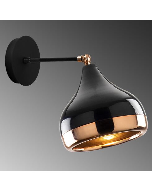 Applique Murale Yildo noir/cuivre - 17x28x28 cm