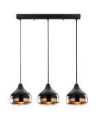 Suspension Yildo noir/cuivre - 67x17x111 cm