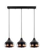 Suspension Yildo noir/cuivre - 67x17x111 cm
