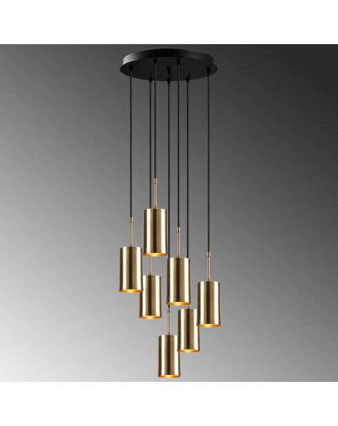 Suspension Kem noir/doré - 43x120 cm