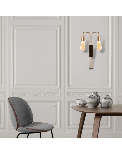 Mum Wandlamp goud/zwart - 25x20x45 cm
