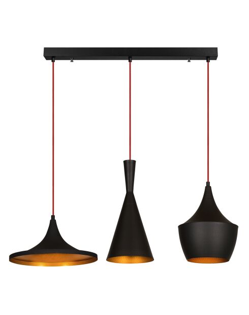 Suspension Elmas noir/doré - 80x130 cm