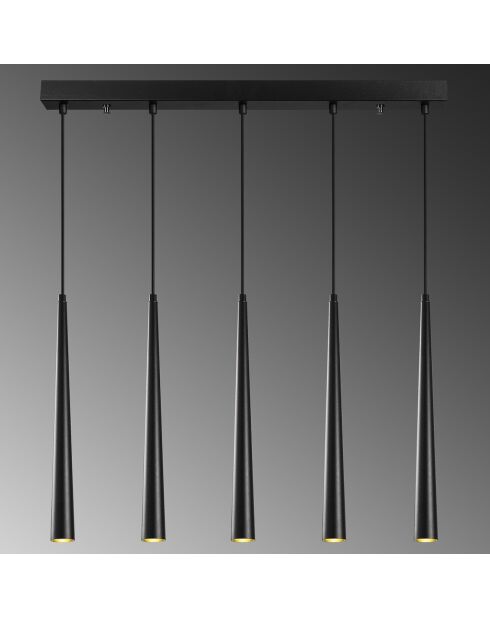 Ugur zwarte hanglamp - 75x5x135 cm