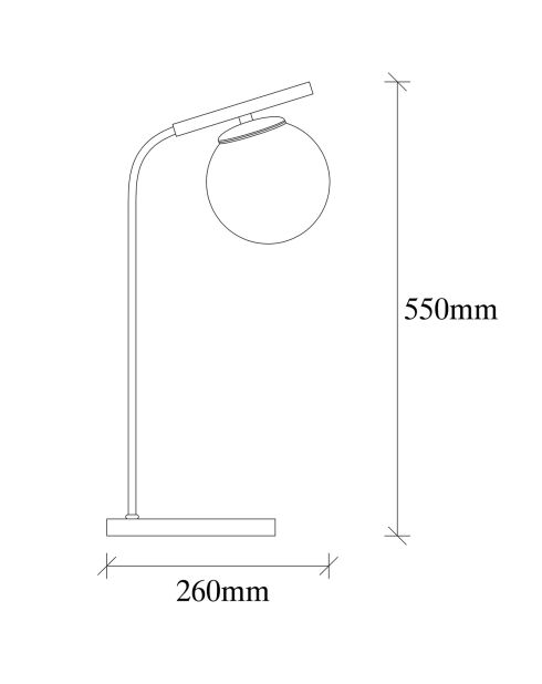 Lampe à Poser Yildiz noir/doré - 15x26x55 cm