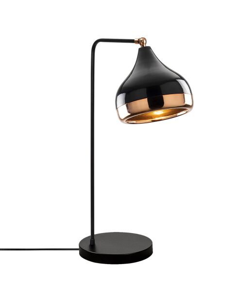 Lámpara de mesa Yildo negro/cobre - 17x26x52 cm