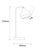 Lampe à Poser Yildo noir/cuivre - 17x26x52 cm