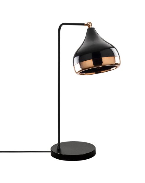 Lampe à Poser Yildo noir/cuivre - 17x26x52 cm