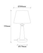 Lampe de Table Pardo doré/blanc - 30x55 cm