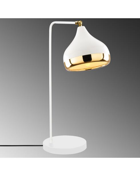 Yildo Tischlampe weiß/gold - 17x26x52 cm