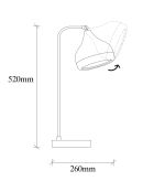 Yildo Tafellamp wit/goud - 17x26x52 cm