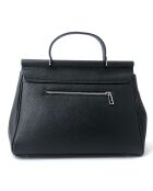Zwarte leren handtas van Matti - 33x25x14 cm