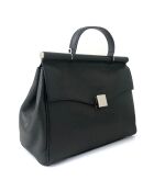 Zwarte leren handtas van Matti - 33x25x14 cm