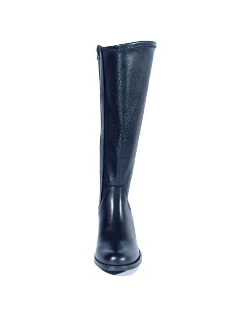 Bottes en Cuir Camerota noires - Talon 6 cm