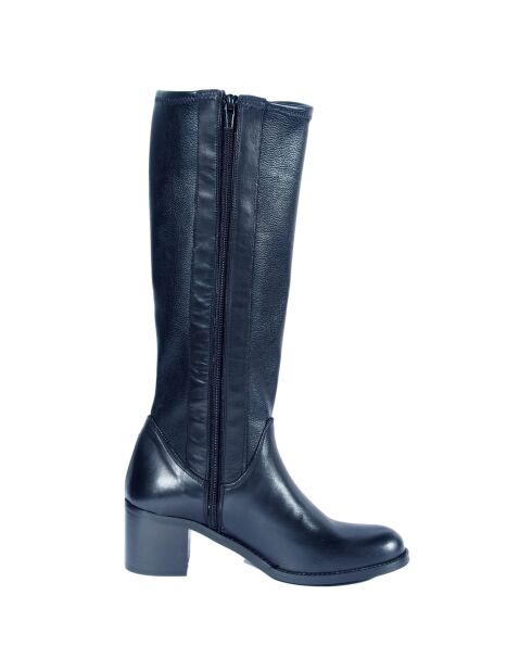 Bottes en Cuir Camerota noires - Talon 6 cm