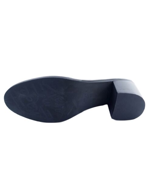 Bottes en Cuir Camerota noires - Talon 6 cm