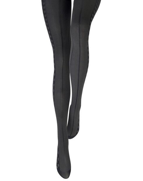 Collants Bi-faces noir/beige