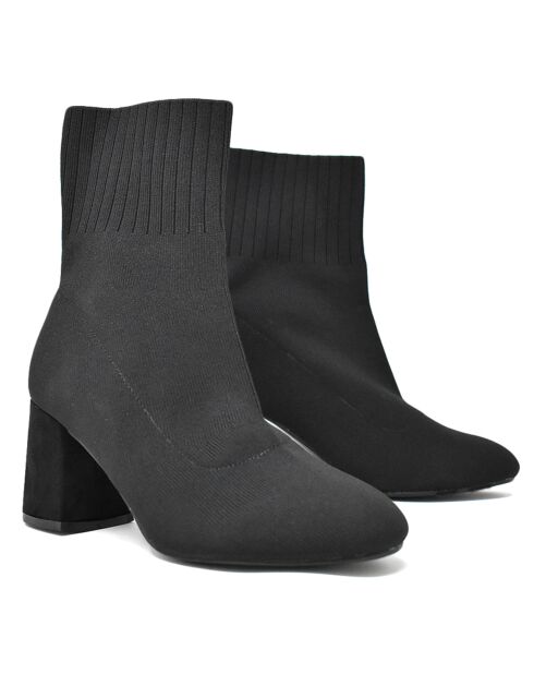 Boots Elodie gris foncé - Talon 7.5 cm