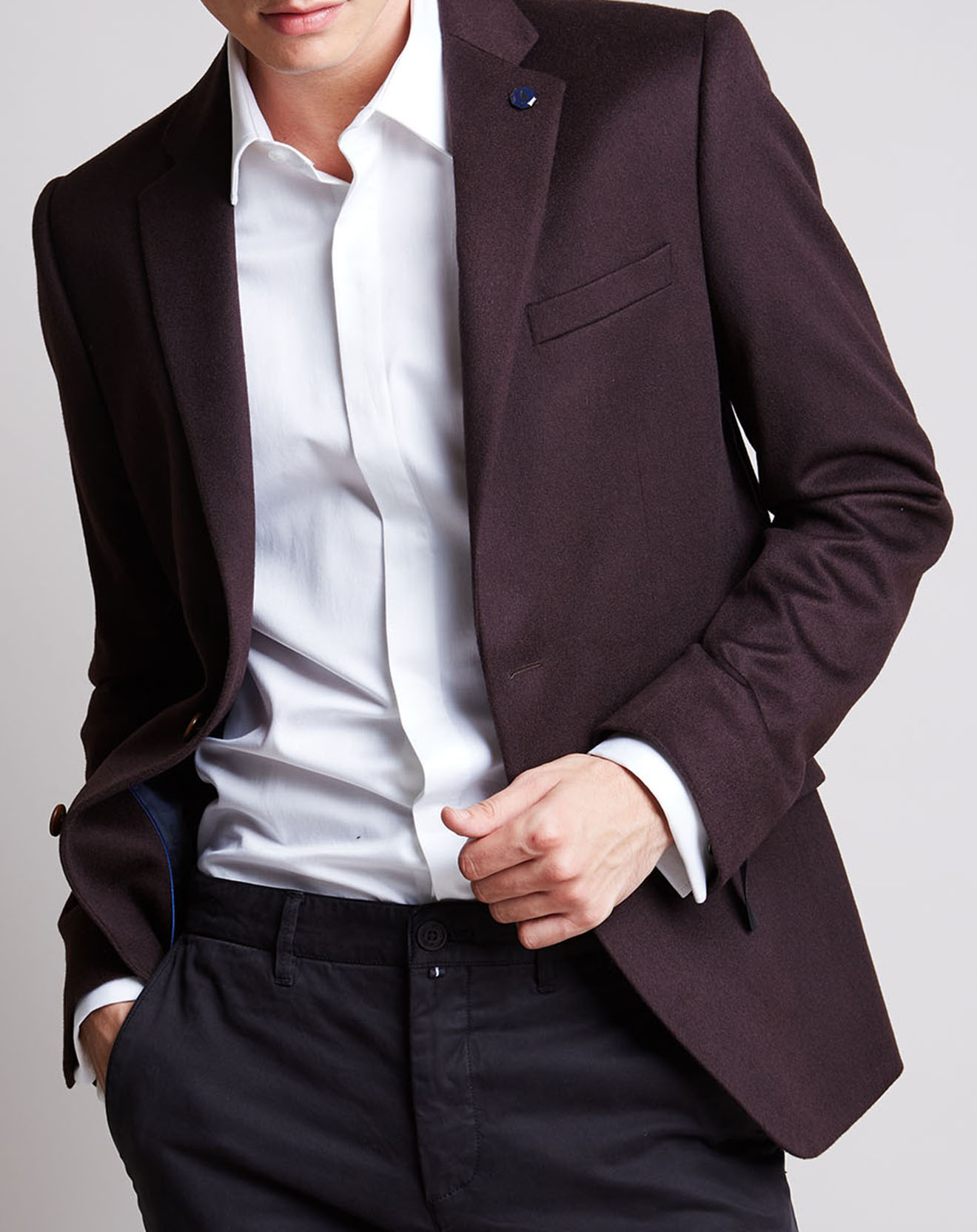 Veste 100% Cachemire Regular bordeaux