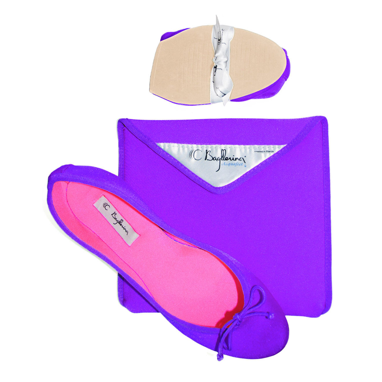 Ballerines Acquafeet bicolores rose fluo/violet