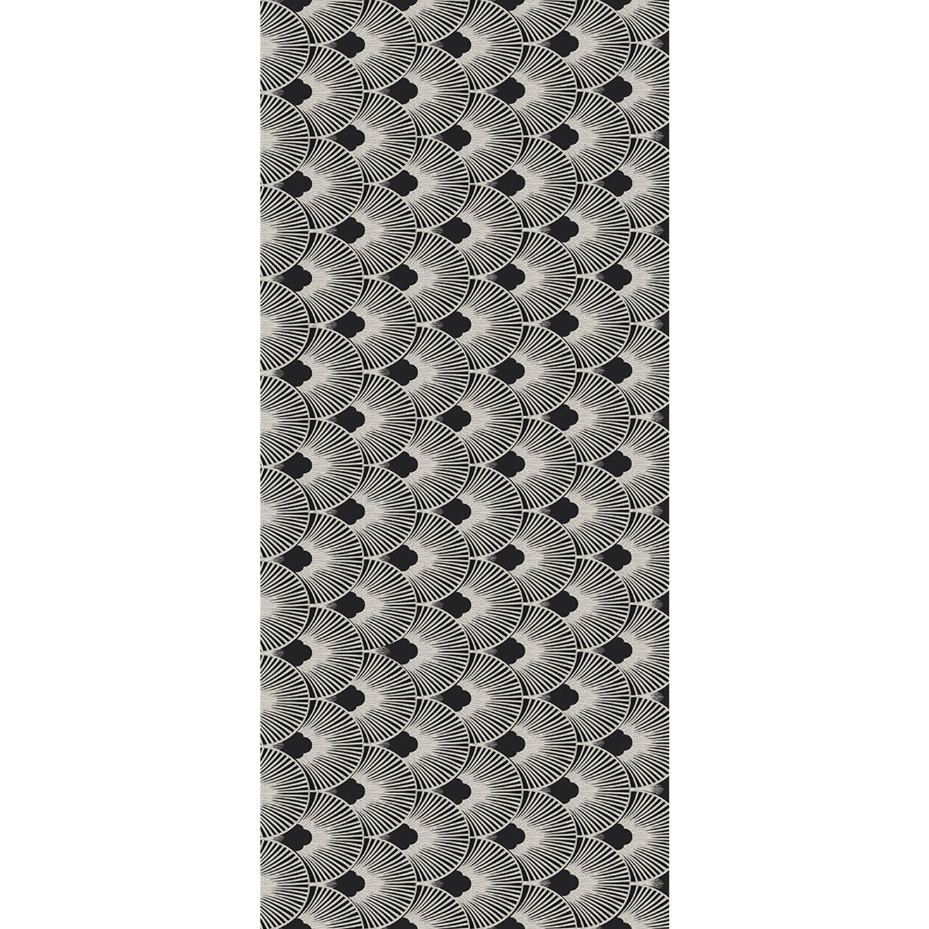 Tapis Belle époque blanc/noir - 66x150 cm