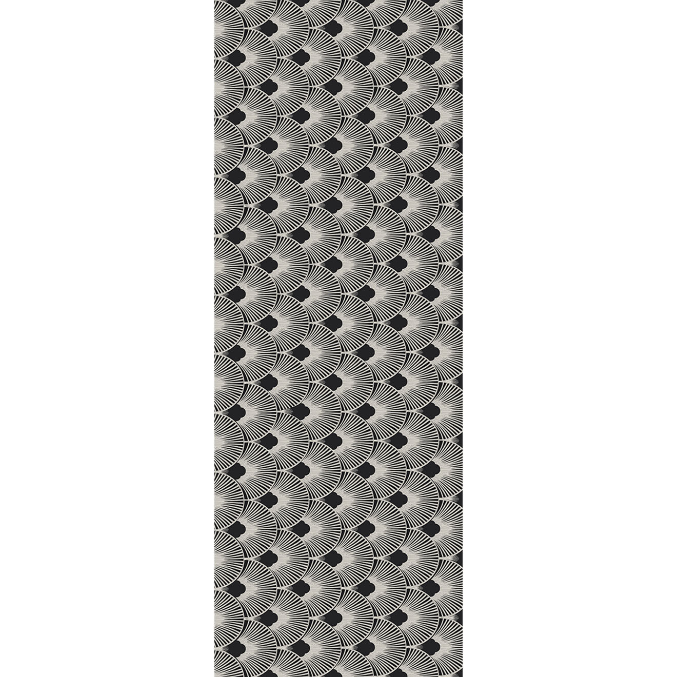 Tapis Belle époque blanc/noir - 66x180 cm