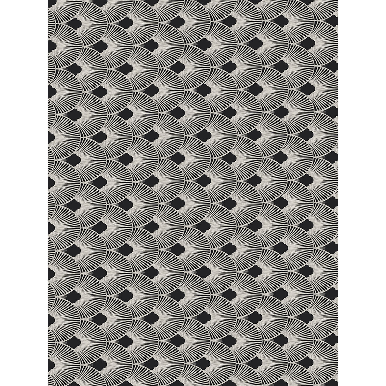 Tapis Belle époque blanc/noir - 100x133 cm