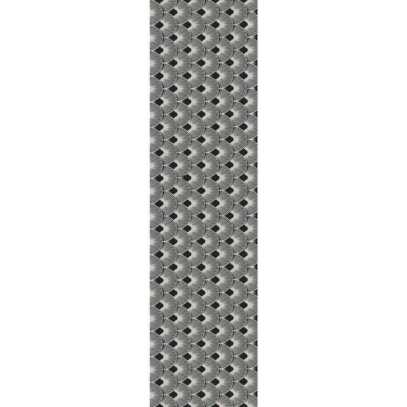 Tapis Belle époque blanc/noir - 66x250 cm