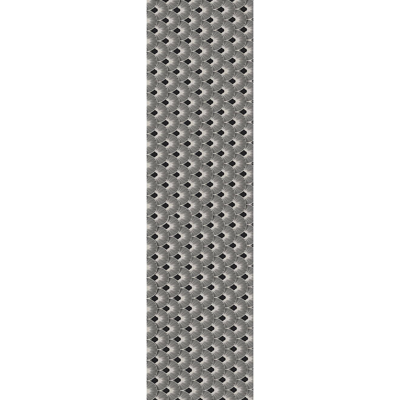 Tapis Belle époque blanc/noir - 80x300 cm