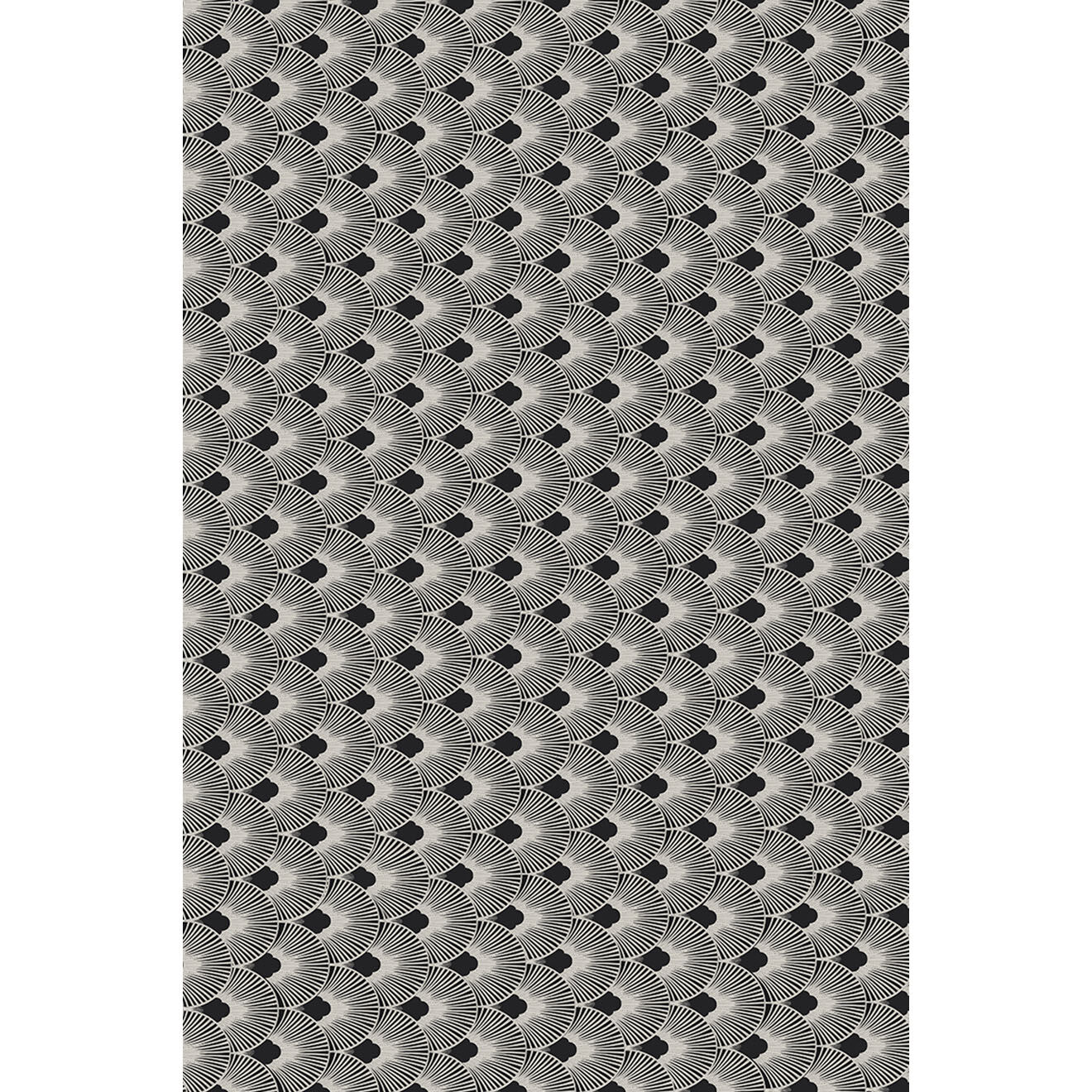 Tapis Belle époque blanc/noir - 133x200 cm