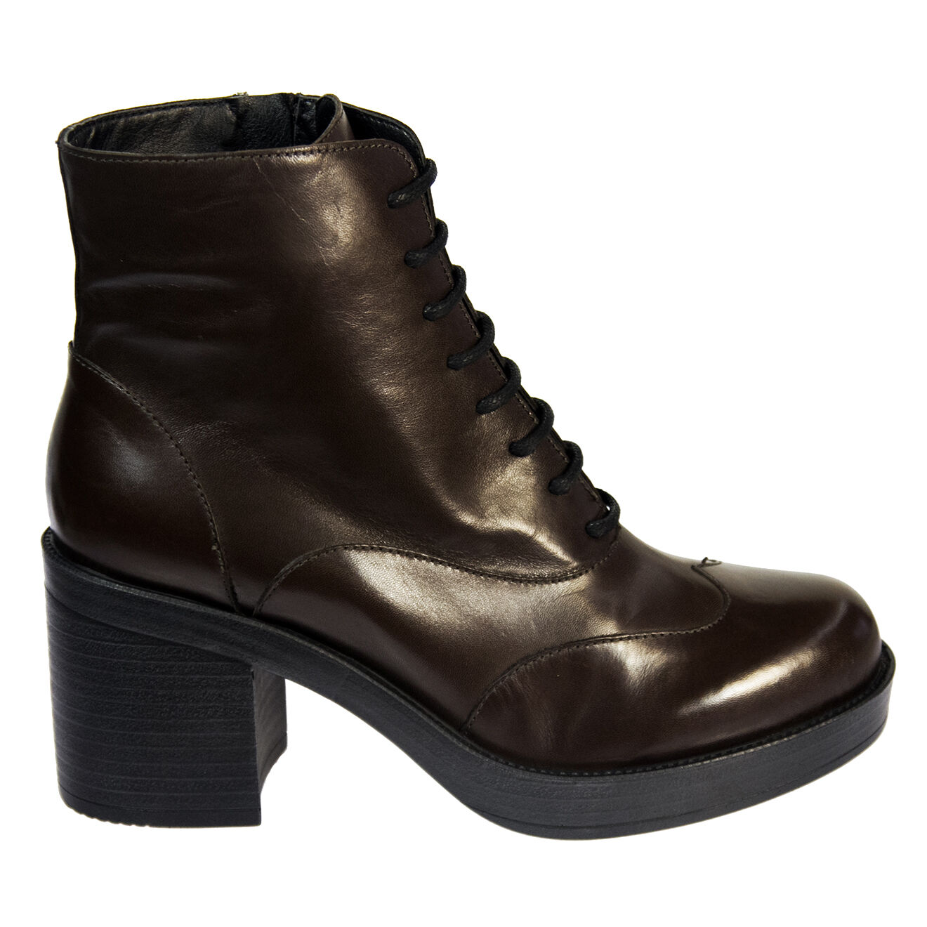 Boots en Cuir Alaska marron foncé - Talon 7 cm