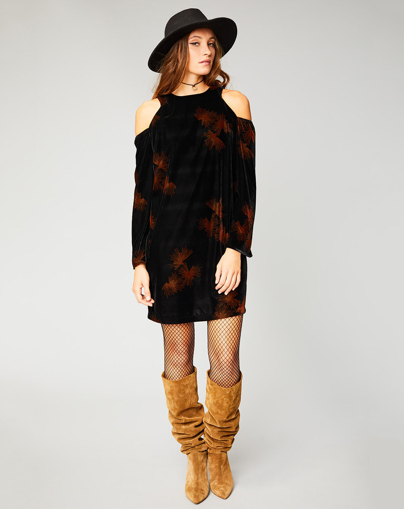 Robe en Velours Riviere noire